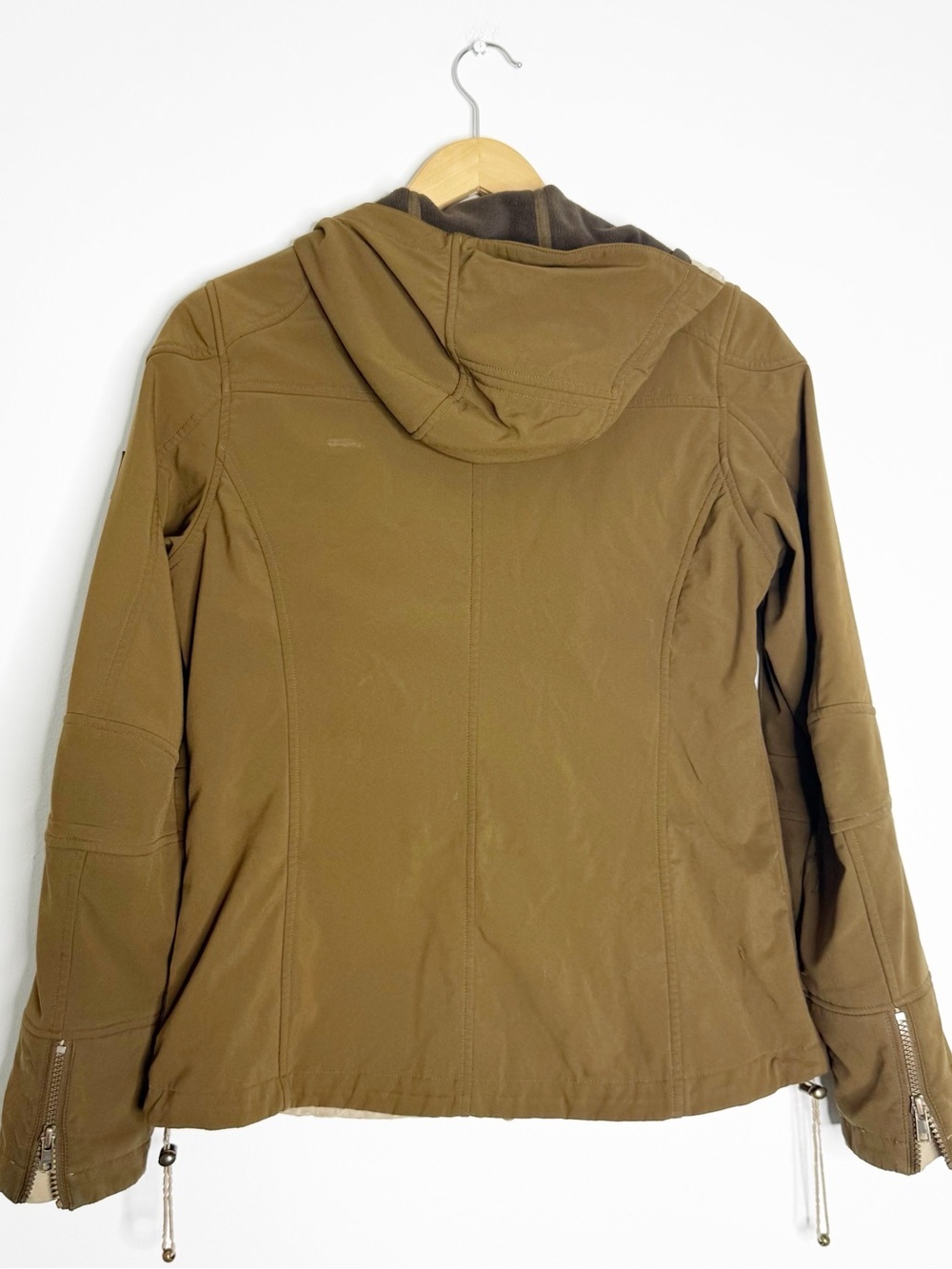Goode Rider Hooded Softshell Riding Jacket Brown Equestrian Medium - Picture 4 of 4